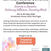 Information on the 16th International Dementia Conference by Engaging Dementia