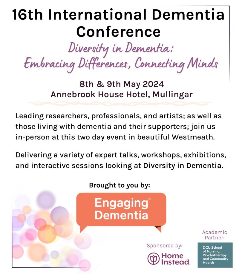 Information on the 16th International Dementia Conference by Engaging Dementia