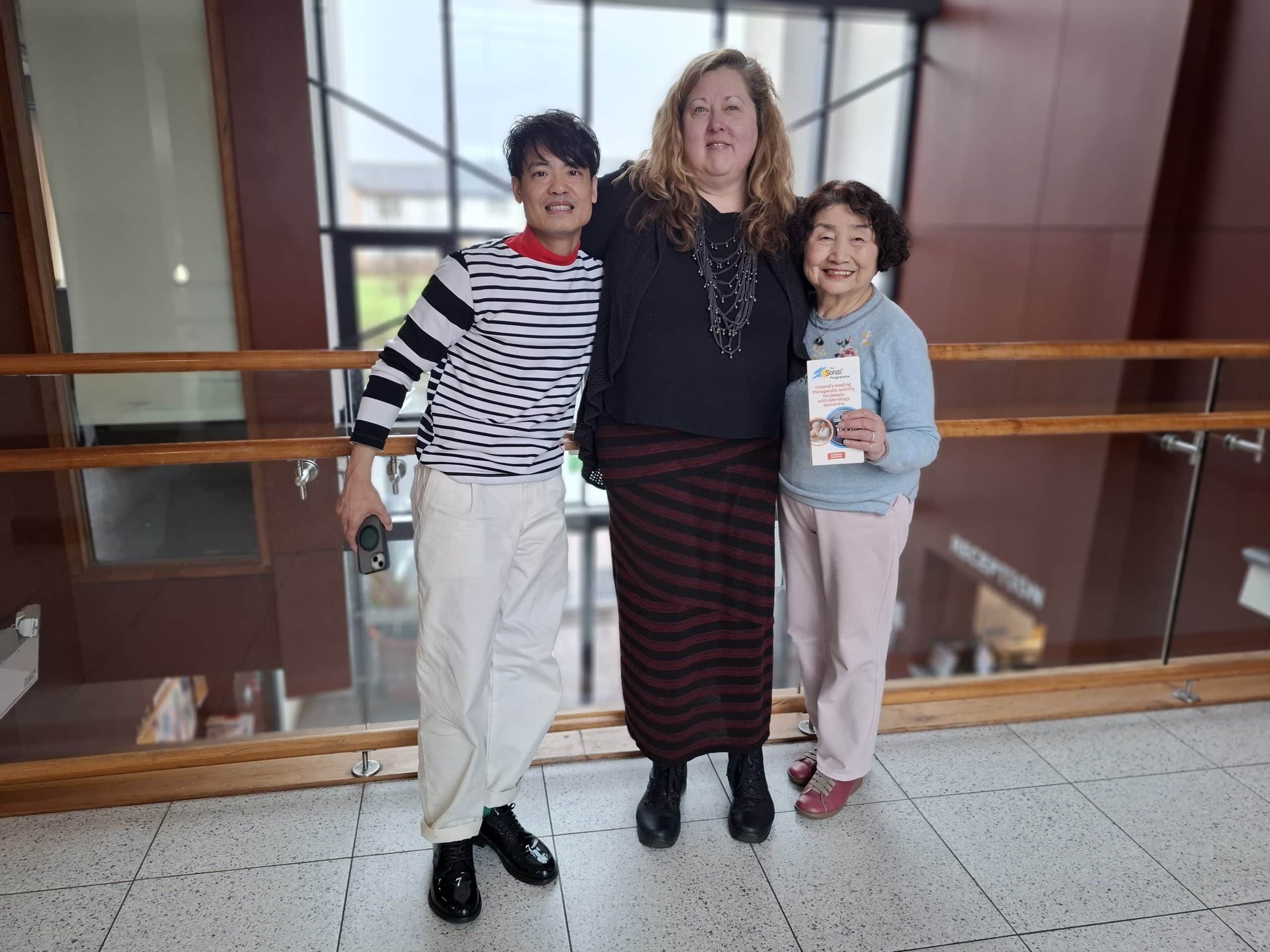 Kim welcomes our Japanese guests. They're here to see our mid to late-stage dementia training course in practice 